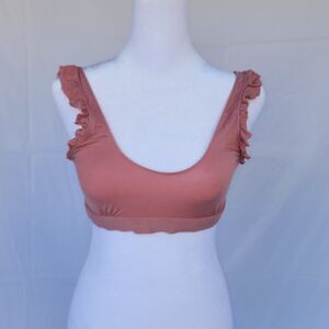 Blush Pink Top with Ruffled detail (M)
